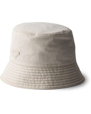 Prada Twill Bucket Hat - Grey