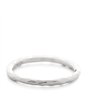 Monica Vinader Hammered Sterling Siren Ring - White