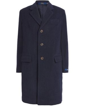 Polo Ralph Lauren Single-Breasted Overcoat - Blue