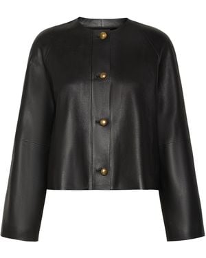 Max Mara Leather Jacket - Black