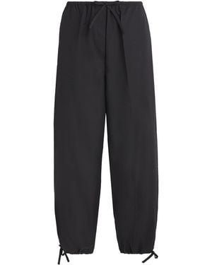 TOTEME Cotton Drawstring Trousers - Black