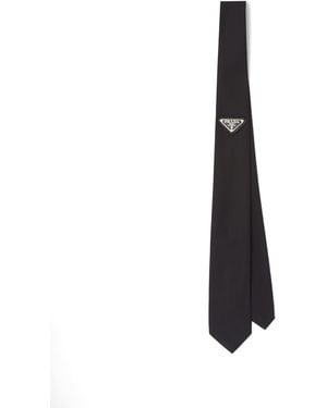 Prada Re-Nylon Triangle Tie - White