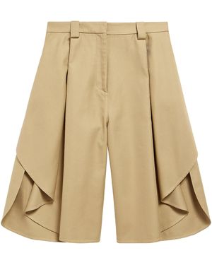 Balenciaga Cotton Tulip Shorts - Natural