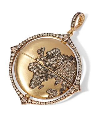 Annoushka And Diamond Mythology Spinning Globe Amulet - Metallic