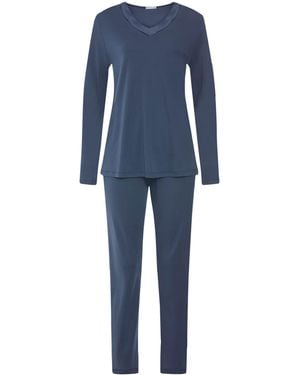 Hanro Tyra Pyjama Set - Blue