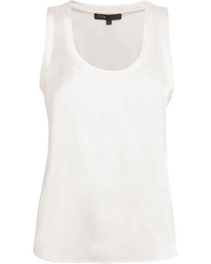 Maje Silk-Blend Tank Top - White
