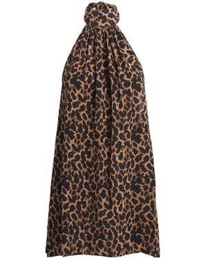 Away That Day Leopard Ibiza Mini Dress - Brown