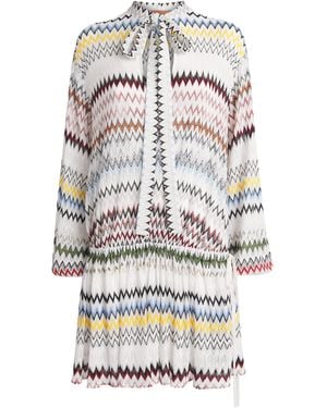 Missoni Chevron Mini Tunic Dress - White