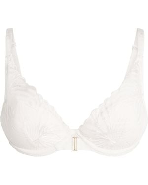 Chantelle Lace Legend Plunge T-Shirt Bra - White