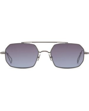 Ahlem Clovis Ruthenium Rectangle Sunglasses - Purple