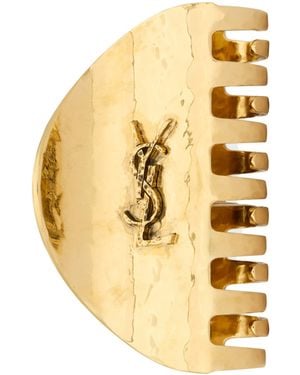 Saint Laurent Cassandre Hair Clip - Metallic