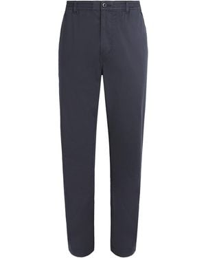 PAIGE Stretch-Cotton Eberton Wide-Leg Chinos - Blue