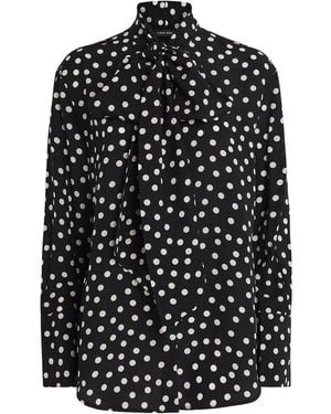 Anine Bing Polka Dot Ruby Blouse - Black