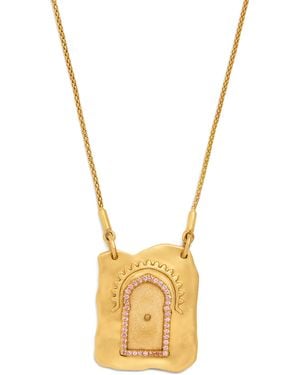 Nada Ghazal And Sapphire Doors Of Self Love Necklace - Metallic