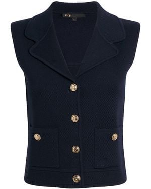 Maje Sleeveless Waistcoat - Blue