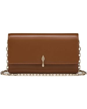 Christian Louboutin Bettina Nappa Leather Chain Wallet - Brown
