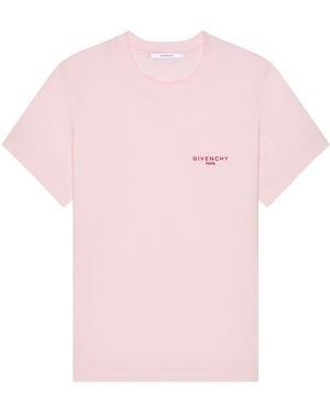 Givenchy Cotton Embroidered-Logo T-Shirt - Pink