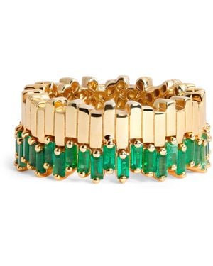 Suzanne Kalan And Emerald Golden Age Eternity Ring - Yellow
