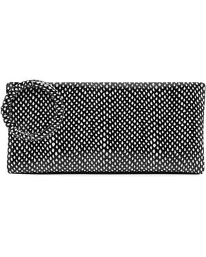 Tom Ford Leather Snake Print Clutch Bag - Black