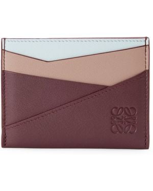 Loewe Leather Puzzle Card Holder - Purple