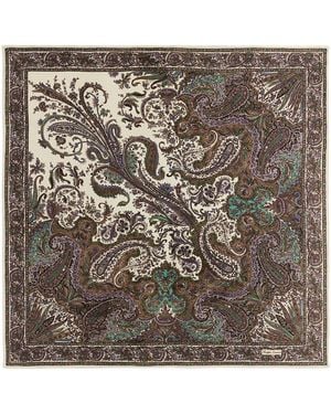 Ralph Lauren Silk Paisley Scarf - Metallic