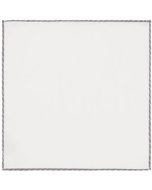 Eleventy Cotton Pocket Square - White