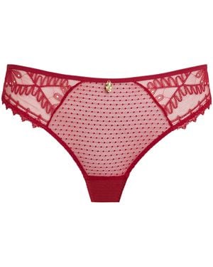 Aubade Lace Mystery Of Love Italian Briefs - Red