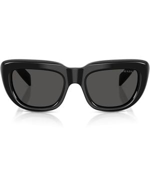 Prada Pr D07S Rectangle Sunglasses - Black