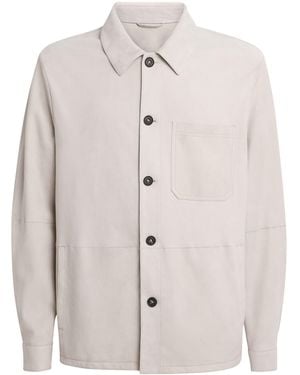Corneliani Suede Overshirt - White