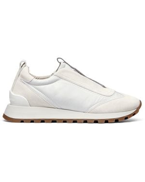 Brunello Cucinelli Suede Technical Sneakers - White