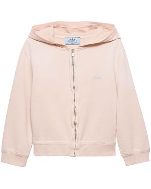 Prada Cotton Fleece Hoodie - Pink