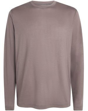 Sease Virgin Wool Long-Sleeve T-Shirt - Brown