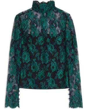 Valentino Lace Floral Top - Green