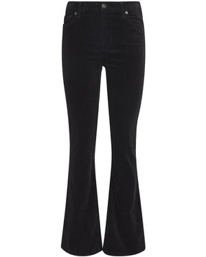 7 For All Mankind Velvet Ali Flared Trousers - Black