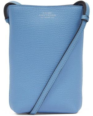 Smythson Leather Day Pouch - Blue