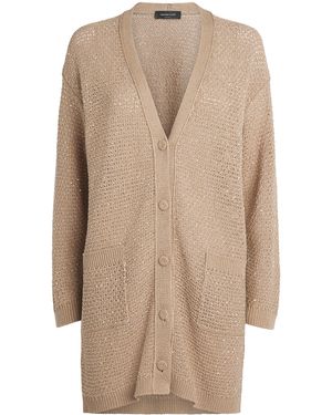 Fabiana Filippi Sequinned Crochet Cardigan - Natural