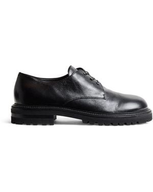 Giorgio Armani Leather Chunky Derby Shoes - Black