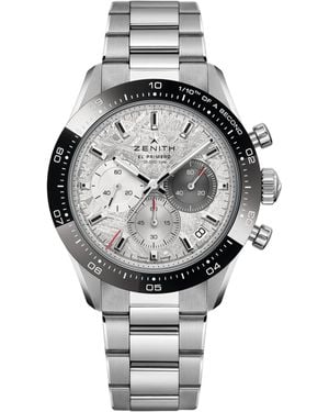 Zenith Stainless Steel Chronomaster Sport Watch - Grey