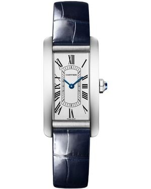 Cartier Small Steel Tank Américaine Watch - Blue
