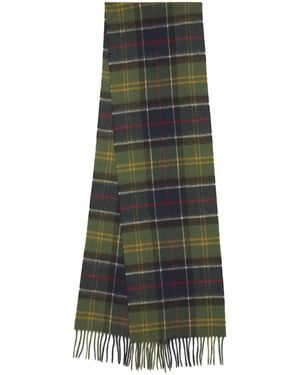 Barbour Wool-Cashmere Tartan Scarf - Green