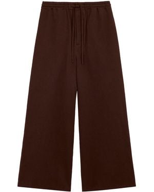 Loewe X Paula' Ibiza Cotton Satin Drawstring Trousers - Brown