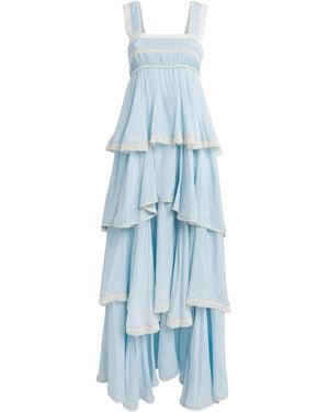 Lug Von Siga Cotton-Blend Fiorella Midi Dress - Blue