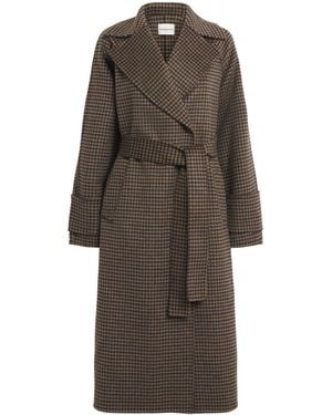 Claudie Pierlot Wool-Blend Belted Coat - Brown