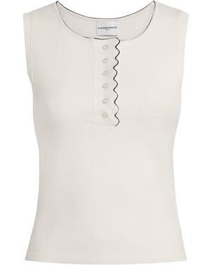 Claudie Pierlot Ribbed Tank Top - White