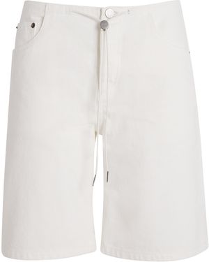 Still Here Cool Denim Shorts - White