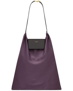 Saint Laurent Foulard Shoulder Bag - Purple
