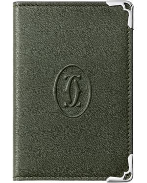 Cartier Leather Must De Card Holder - Green