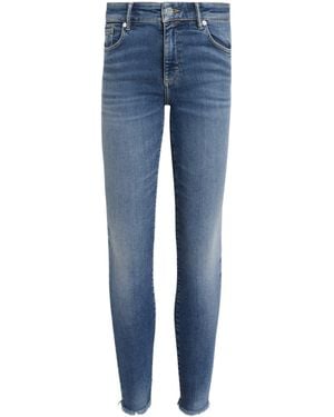 AllSaints Organic Cotton-Blend Miller Push-Up Skinny Jeans - Blue