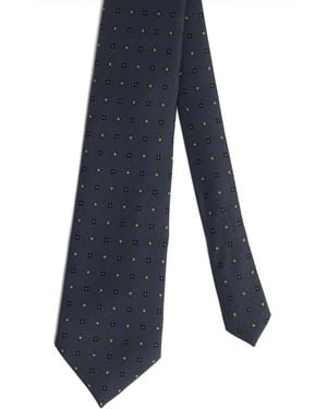 dunhill Silk Printed Tie - Blue