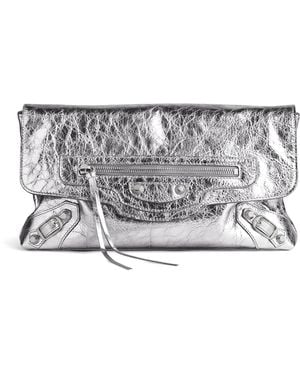 Balenciaga Lambskin Le City Clutch Bag - Grey
